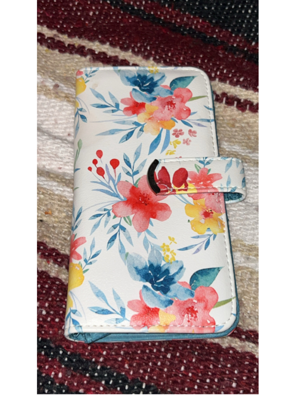 Women's Unbranded Floral Wallet One Size White Multicolor